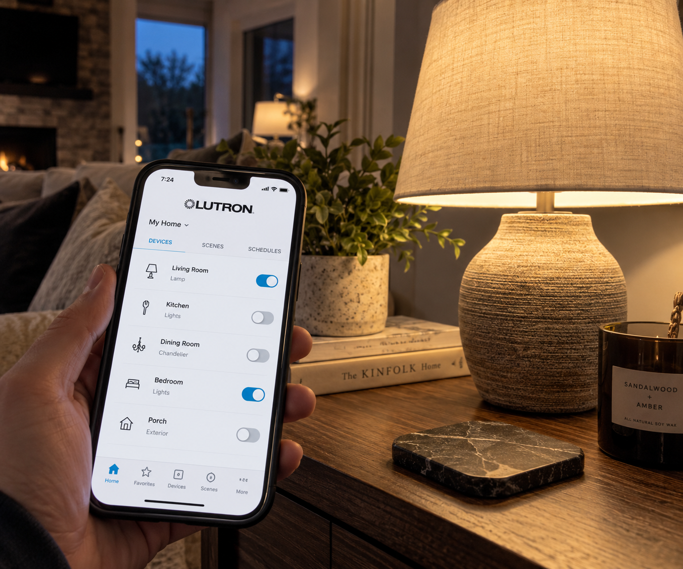 Smart home lighting control